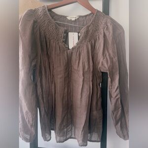 Lucky Brand Chocolate Brown Blouse